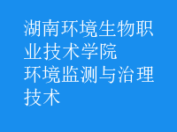環(huán)境監(jiān)測(cè)與治理技術(shù)